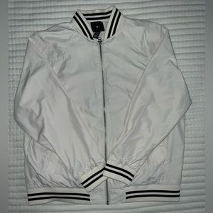 H&M Cream Varsity Windbreaker